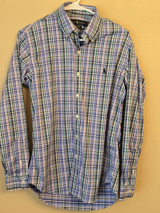 Ralph Lauren Other - Polo Ralph Lauren Men’s Blue Plaid Nylon Lighweight Button-Down Shirt Size Small